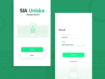 SIA Uniska Login Screen