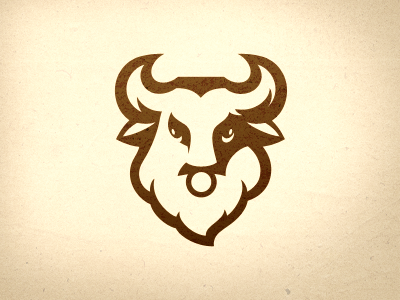 Bull bull character logo