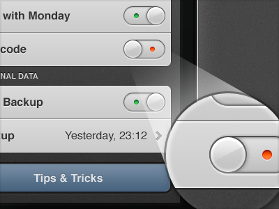 ON/OFF app iphone saver switch ui