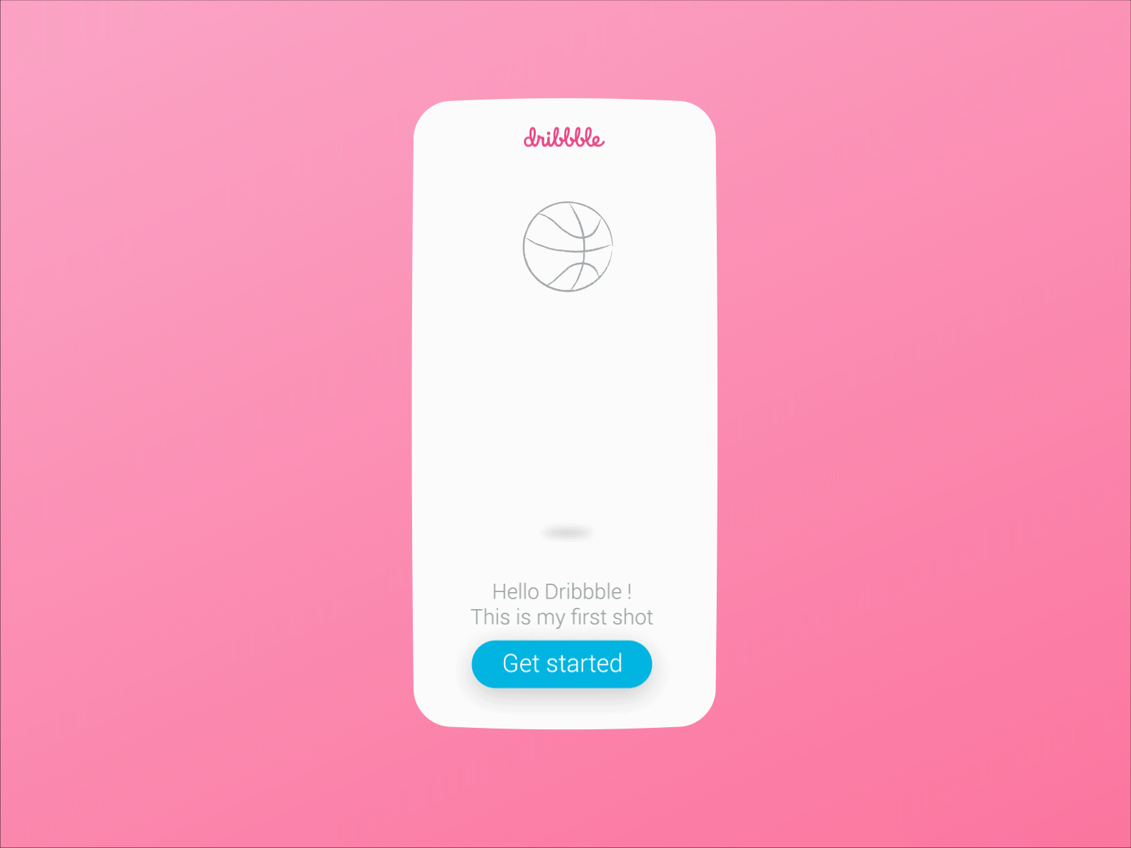 Hello Dribbble Shot - Mobile Onboarding Interaction
