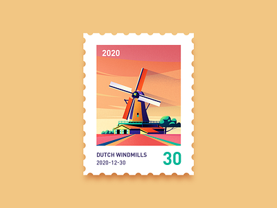 2020年的一张邮票 插图 邮票 风景