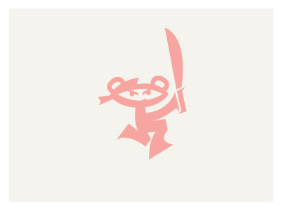 Ninja Bear bear icon logo ninja sword