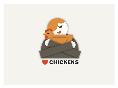I Heart Chickens chickens heart hug hugging love