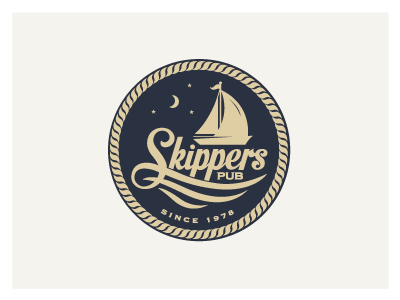 Skippers Pub crest nautical sailboat