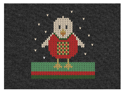 Chicken Stitch chicken christmas sweater embroidery holiday