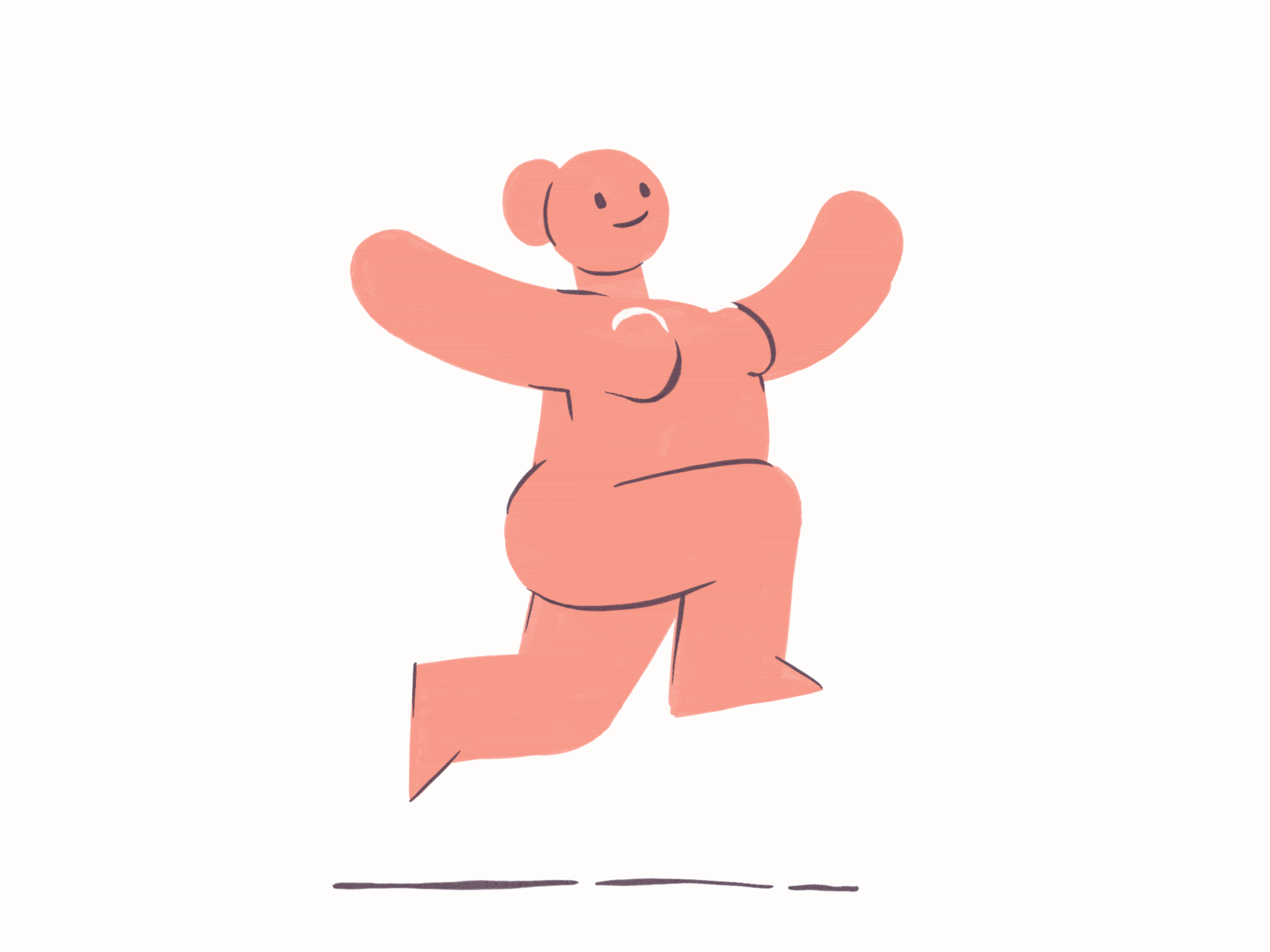 Frolicking animation cel animation character female framebyframe gif lady loop not work nude practice procreate skipcycle skipping traditional animation walkcycle