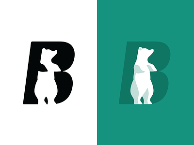 Bear Mark animal bear branding identity letter b logo mark negative space symbol