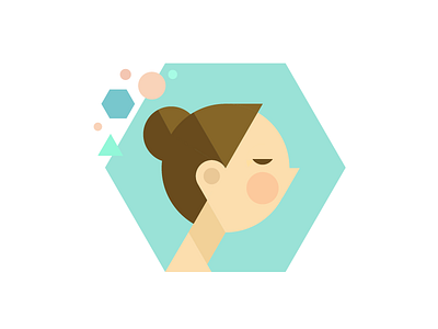 Portrait avatar chathead female geometic girl hexagon not work profile