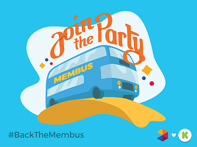 Membus bus double decker fun illustration kickstarter lettering memrise