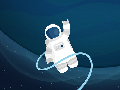 Space Explorer astronaut character cosmos illustration memrise planet space