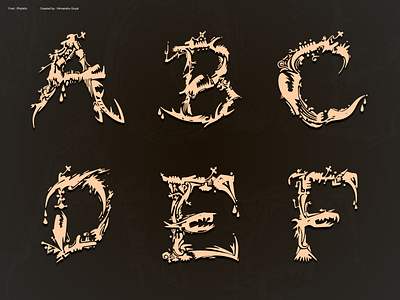Doodle Font alphabets art doodle font hand drawn illustration typography