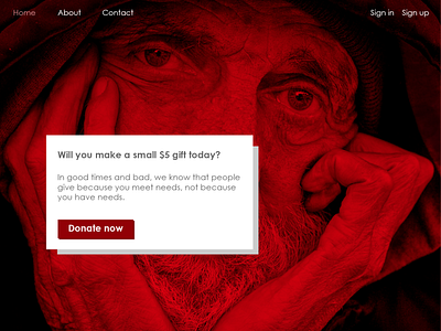 Donate a $5 Gift web UI ui web design web design