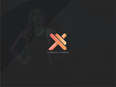 Xander Fitness Logo app branding design flat icon logo logodesign vector