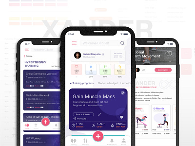 'Xander Fitness' UI App Design