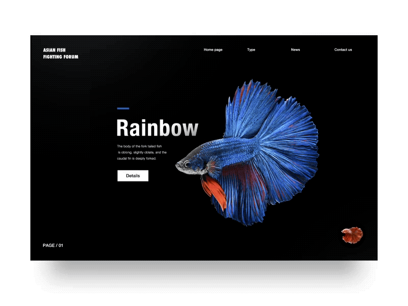 Dynamic design of fish web site