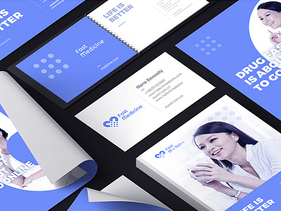 Brand design of medicine fast app brand color format medical ui