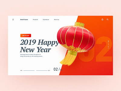 2019 Happy New Year brand color design happy new year illustration new year new year 2019 ui web