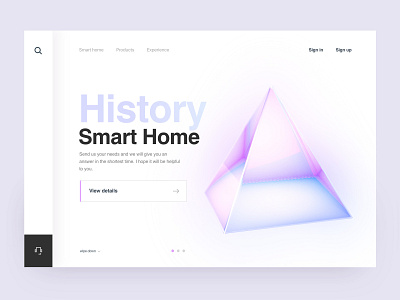 Smart Home History Introduction Page Design 02 3d brand branding c4d color design illustration smarthome ui ux web