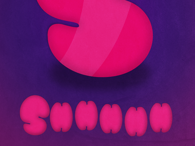 Butterball Typeface: Shhhhh Poster butterball fat fun illustrator letter s photoshop playful poster shhh silly type
