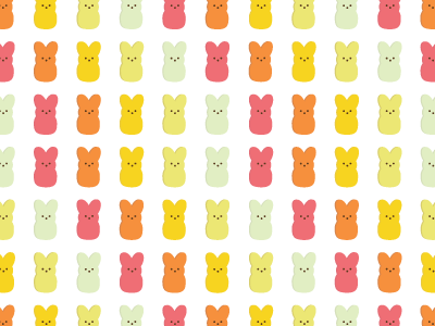 Bunny Peeps Pattern candy colorful easter happy pattern spring