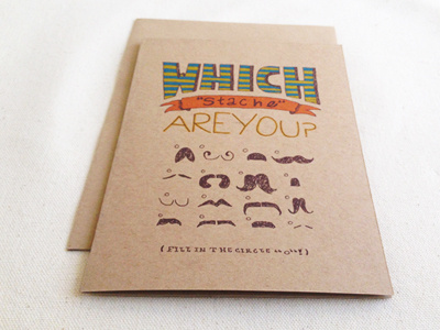 The MUSTACHE card! card cute facial hair funny handdrawn idea mustache mustaches sketch stache