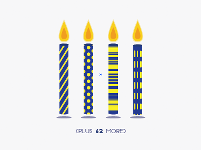 4 ... plus 62 more! b day birthday blue candles cards celebrate celebration flames happy birthday party yellow