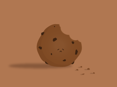 Day 1: Sad Cookie bite chocolate chips cookie food illustration illustrator sad sweets