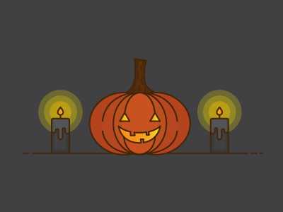 Day 7: Halloween candles carved pumpkin halloween happy halloween illustrator jackolantern pumpkin vector
