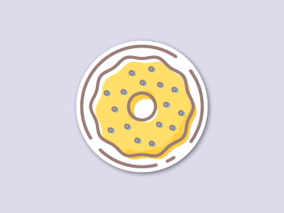 DONUT! donut doughnut food illustrator sticker stickermule sweets vector