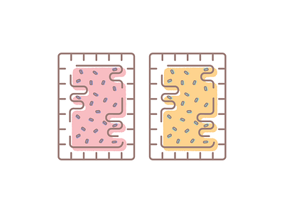 A Simple Breakfast: Frosted Pastries breakfast brunch food frosted pastry geometric illustrator pastry retro