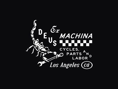 Deus Ex Machina adobe badge brand identity branding california cycles design deus deus ex machina graphic design illustration losangeles motorcycle print race typography vector