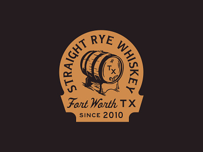Whiskey Barrel badge beer brand identity branding design font graphic design identity illustration texas typography vector