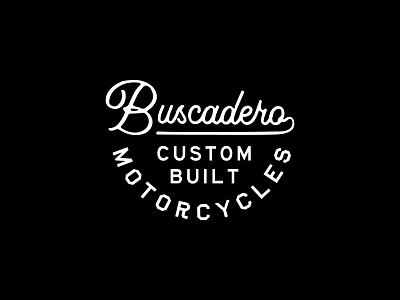 Buscadero Motorcycles adobe badge brand brand identity branding custom design graphic design illustration logo motorcycles script