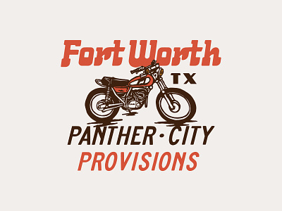 Panther City Provisions adobe badge brand identity branding club design enduro graphic design illustration logo moto motorcycle texas type typography vector western yamaha