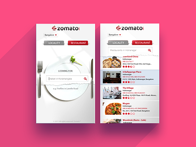 Smart TV APP burgundy food locality restaurant samsung tv search simple tv app zomato