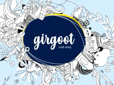 Girgoot Cratf Shop animation branding craft shop gif girgoot handmade ideas illustration logo loop principle vector