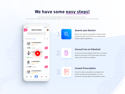 Easy Step Section clean ui container minimal design mobile mobile app section smart ui steps