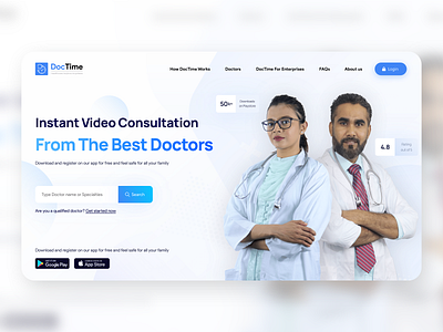 Telemedicine App Landing Page Redesigned fresh design fresh homepage homepage landing page landing page design telemedicine telemedicine landing page