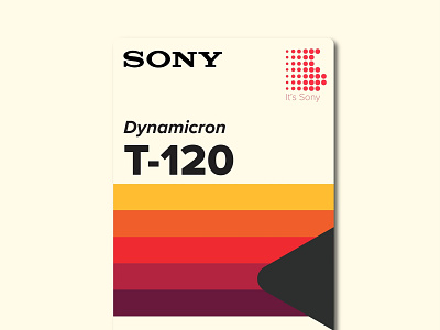 Sony VHS Cassette branding creative design illustration logo retro