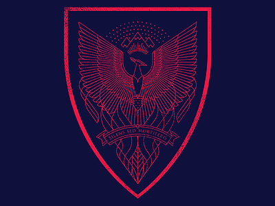 Legendary Lands Banner of Arms banner of illustration line phoenix poster