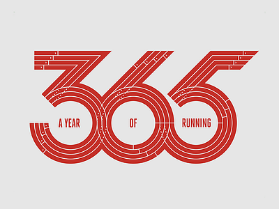 A Year of Running 356 branding custom type logo running sports track and field
