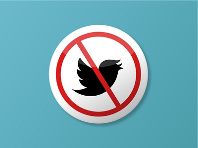 Twump badge ban button logo no pin politics protest sign trump tweeting twitter