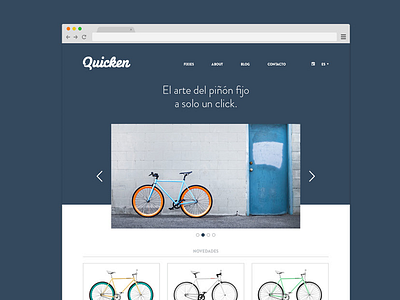 Quicken - Web bike design ecommerce fixie quick quicken shop web