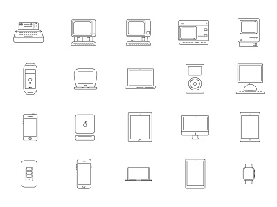 Icons Apple Products apple apple i apple watch icons ipad iphone ipod mac mini pictos pro products