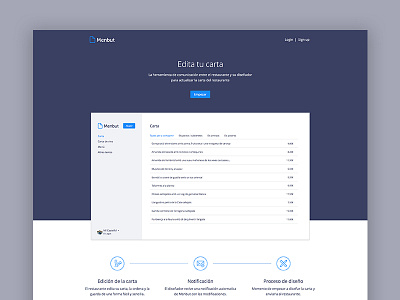 Menbut - Landing page blue landing landingpage page web