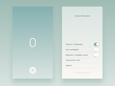 Countr - Settings 34 app button contable counter countr gradient ios iphone 6 plus reset