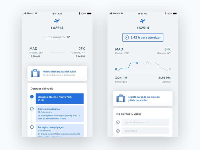 Baggage apple ios app vacation travel check-in billing flight airplane blue luggage baggage