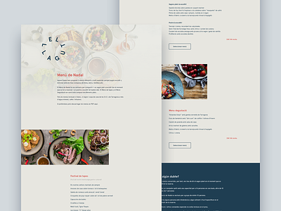 El Llagut - Menú de Nadal el llagut food landing page restaurant web