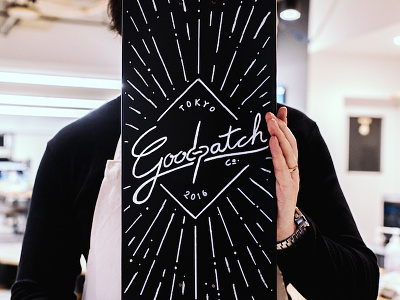 Goodpatch Deck black calligraphy classic deck goodpatch graphic hand made illustration skateboard typography