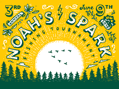 Noah's Spark Fishing Tournament fishing memorial pines shirt sunrise tournament